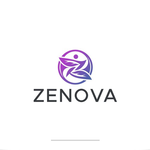 Zenova Logo: Revolutionary suite of health and wellness mobile apps Diseño de Esui Studio