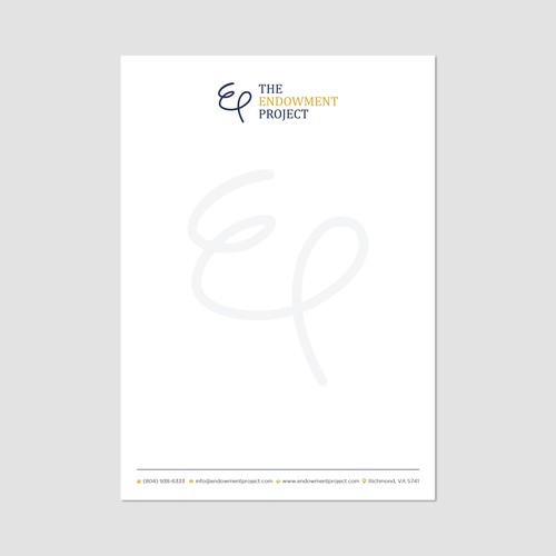 Clean, simple note design, The Endowment Project Design by prosenjit_P