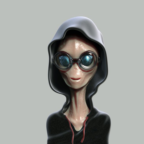 Alien main character design for a movie Design by dxbdesign
