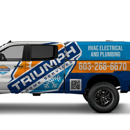 Hvac truck wrap Design by mateuzord