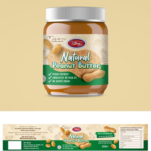 design a modern label for a New all natural peanut butter Design by Holiday26