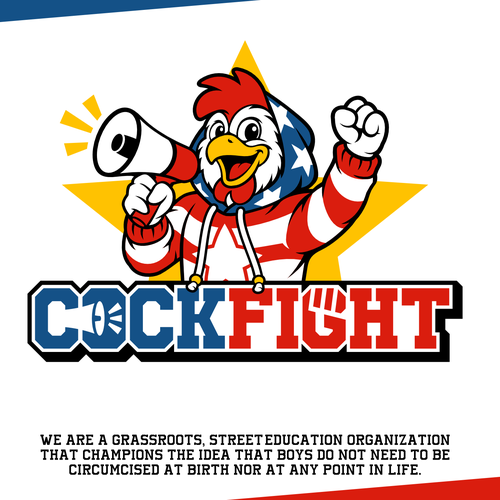 "Put Your Cock in the Fight! - Cockfight Needs a Logo to Defeat Circumcision" winning Logo design