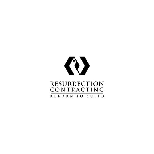 "Reborn To Build" construction company logo. Design by piyel black