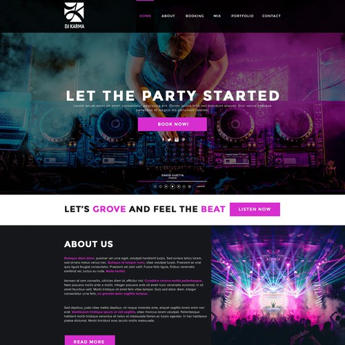 dj karma - playing good music since 2007 Design by JTrends∞17Media