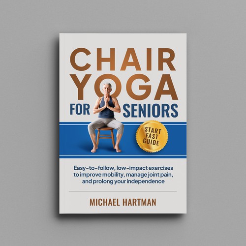 Attention grabbing book cover for "chair yoga for seniors" Diseño de marioxiao