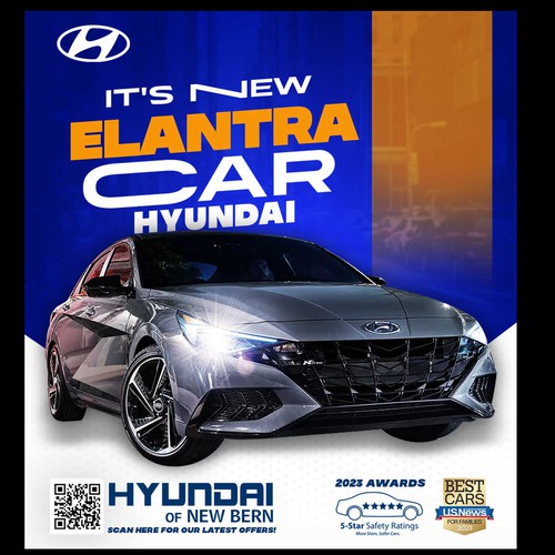 Flyer for Hyundai car dealership showing off the new Palisade and Elantra Design by Rith99★ ★ ★ ★ ★