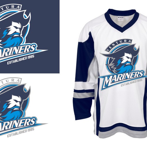 Design the crest for a youth ice hockey club (ventura mariners), Clothing  or apparel contest