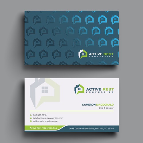 Modern Business Cards for Active Rest Properties Design by Hasanssin