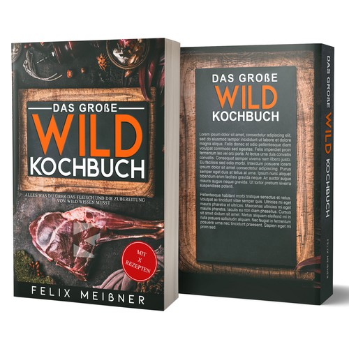 Diseño de wild meat cookbook cover de JervyDesign