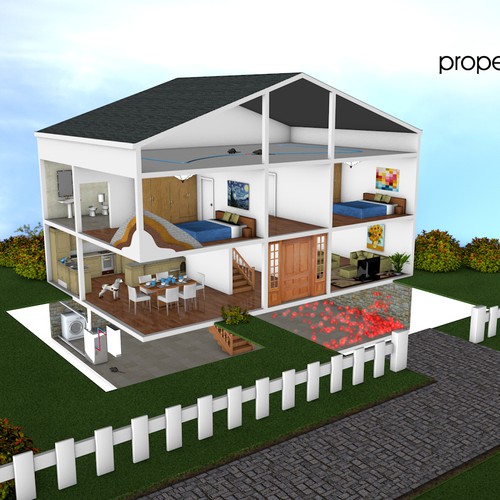 Create A 2d Cross Section Of A House Illustration Or Graphics