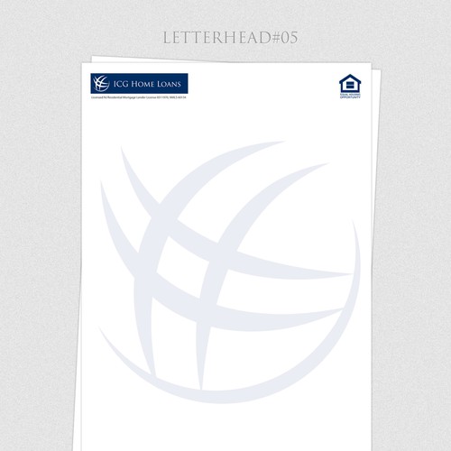 New stationery wanted for ICG Home Loans Réalisé par ADMAXCREATIONS