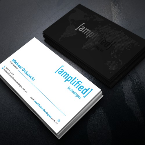 Tech company business card design Design by DesignsTRIBE