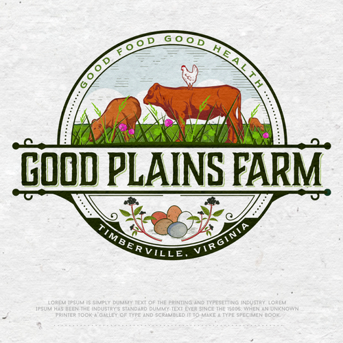 Create a unique logo that will stand out for a pasture based regenerative farm Design by MARLON KALIS