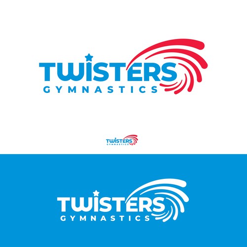 Twister Gymnastics Logo Rebrand - Modern, Exciting, Clean Logo Update for Kids Gymnastics Facility Design by DR Creative Design