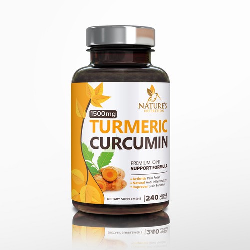 Nature's Nutrition needs a "beautiful label" for its Turmeric Extract bottle Design by DesignSBS