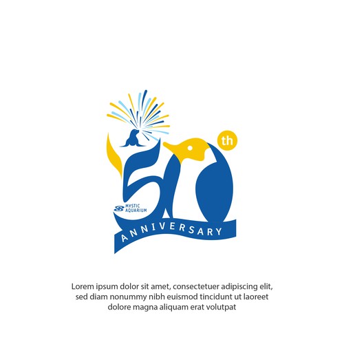 Mystic Aquarium Needs Special logo for 50th Year Anniversary Réalisé par Nganue