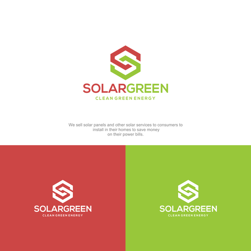 Logo for solar retailer, SolarGreen Design by Emhart Roosevelt