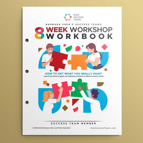 Workbook front cover for adults with big dreams - make me smile Design by VINDYSIGN