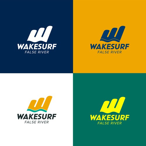 Edgy/sophisticated wake surf logo for a female/male group of wake surfers that embody a luxury life. Nothing predictable Design by Cheniwa