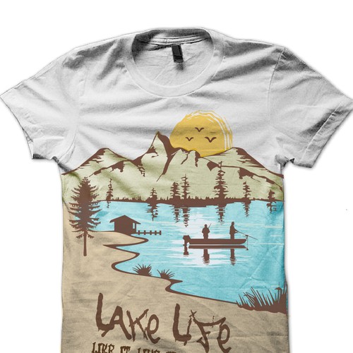 New t-shirt design wanted for LAKE LIFE Réalisé par stormyfuego