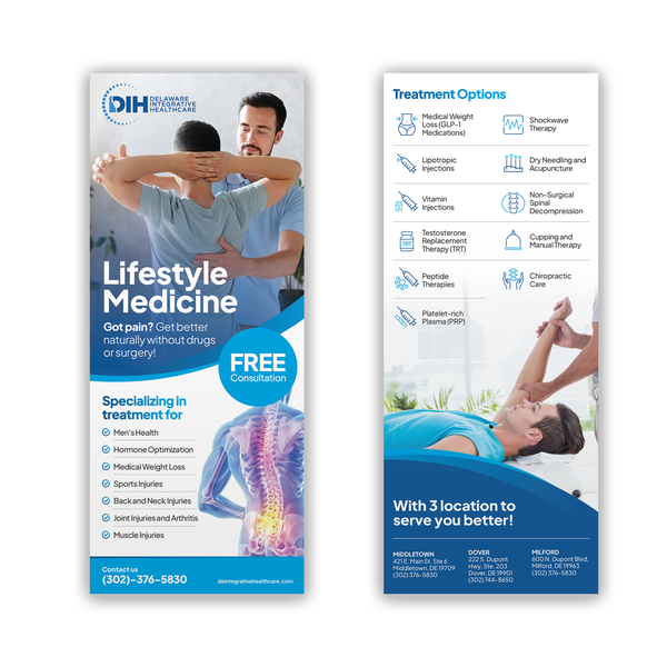 Design by IscoJuliano titled "Rack Card for Medical Clinic"