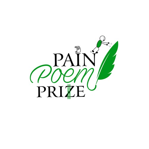 Pain Poem Prize - Playful Logo-ontwerp door cvektor™