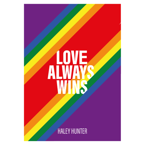LGBTQ lesbian Loud and proud rainbow book cover To Attract readers Design by Viktor Van Rompaey