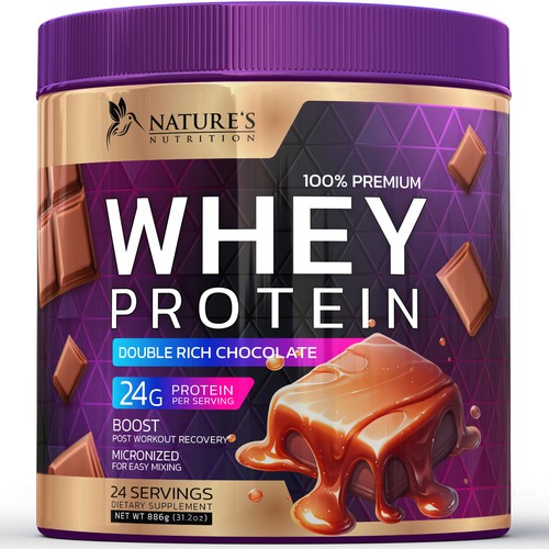 R O S H I NさんのTasty Whey Protein Chocolate Design Needed for Nature's Nutritionデザイン