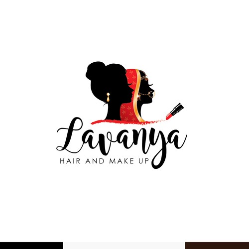 Indian/Western - Hair and Make up logo Design by WiBBy