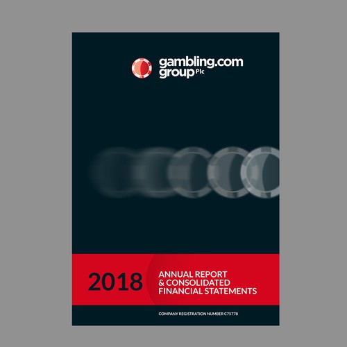 Annual Report Cover for Gambling.com Group Diseño de Marco Davelouis