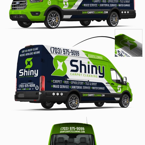 Commercial Truck/Van Wrap Design - Cleaning Company Design by ✨Elis Alves✨