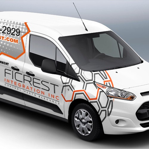 Design a clean and elegant car wrap for 2015 Ford Transit Connect Ontwerp door Konstantin Graphics
