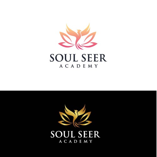 Streamlined ‘iconic’ logo for a spiritual development academy. Design by Schöpfer