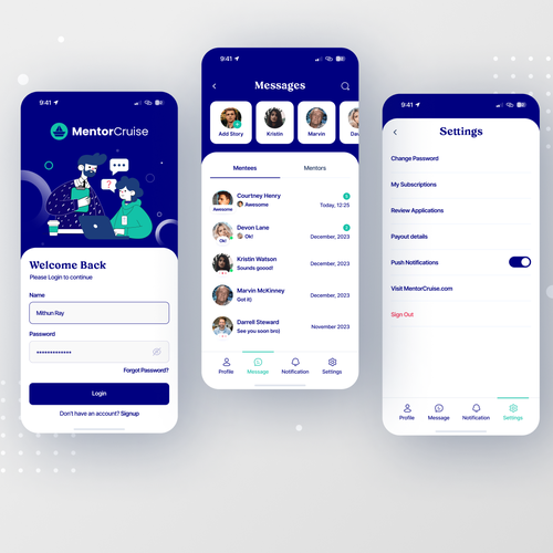 Redesign a mobile app for a career coaching startup Design by Ray-Mithun