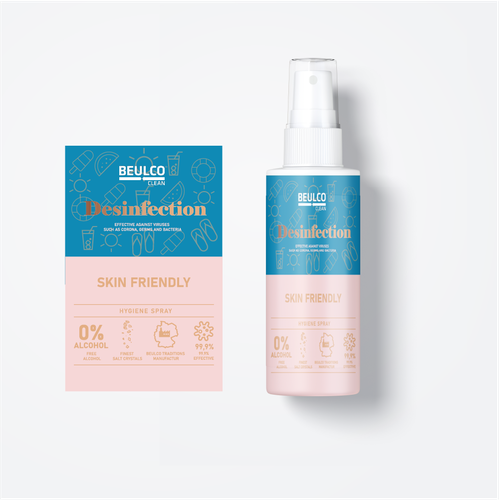 Create a new modern and ecological product label for our disinfectant.  Be brave, risky and provocative Design by ZaagDesign