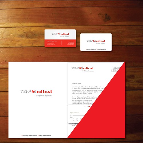New stationery wanted for TOP Medical デザイン by andutzule