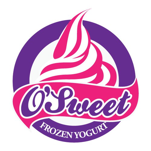logo for O'SWEET    FROZEN  YOGURT Diseño de ian6310