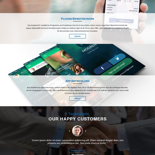 Proposta di design per un contest della categoria Design di sito web realizzata da Design Monsters