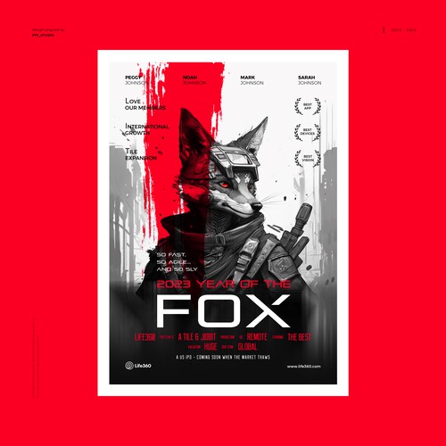 Design di Life360 2023 Year of the Fox Poster di FF3