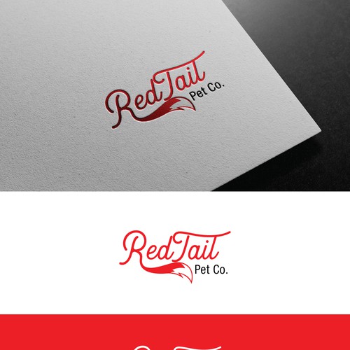 RedTail Handmade Dog Collars and Leashes Logo Design Diseño de D4.studio