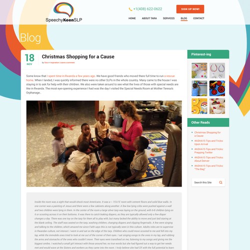 Professional but Friendly Speech Therapy website design Design by Peehbeeh