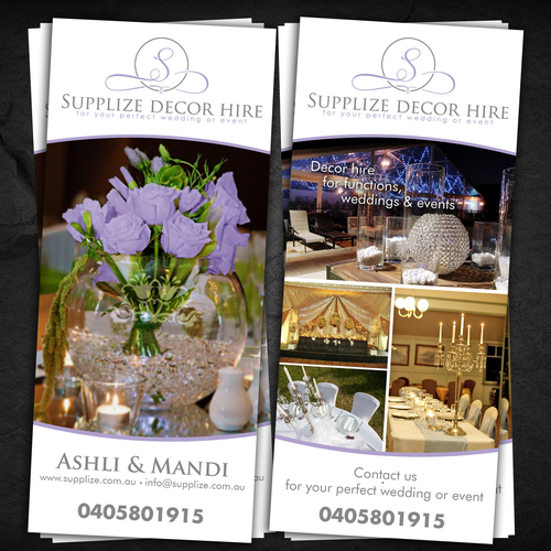 postcard or flyer for Supplize Decor Hire Design by sercor80