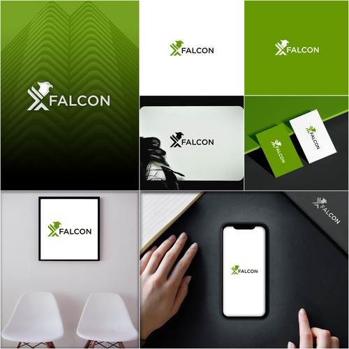 Falcon Sports Apparel logo Diseño de NEON ™