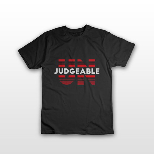 Simple t shirt design for media/ marketing for brand “Unjudgeable” Design by logoziner