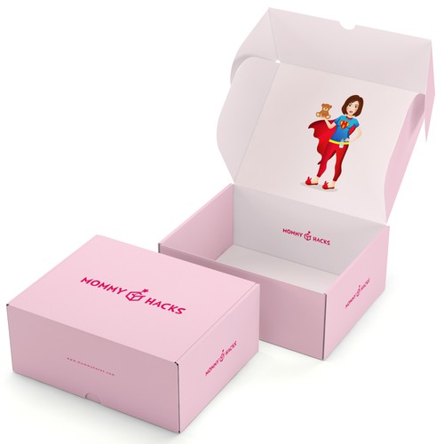 Design Mailer Box for Mommy Hacks Monthly Subscription Box Diseño de MMX