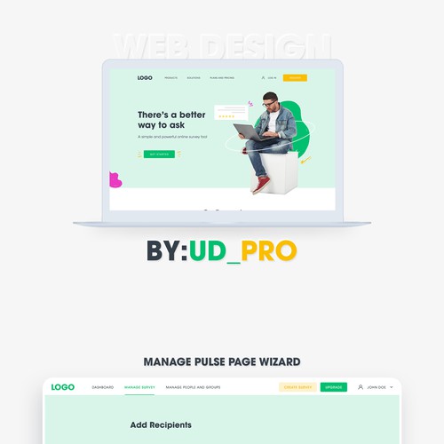 Fun and intuitive webpage for employee satisfaction survey! Design by UD_Pro