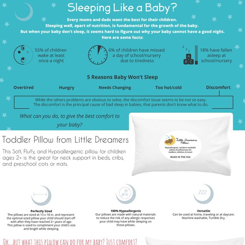 Create an Infographic for Toddler Pillows That Makes Moms Want to Buy