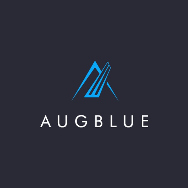 Design by kreARTiv titled "Creative initial letters combination. Letter A like space and B as a projection rays"