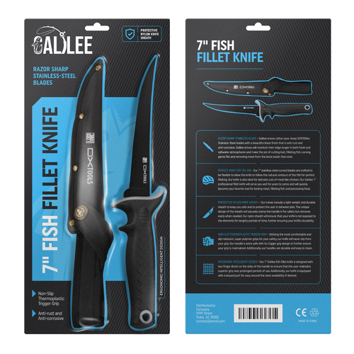 Galilee 7 fish fillet knife blister package competition, Product  packaging contest