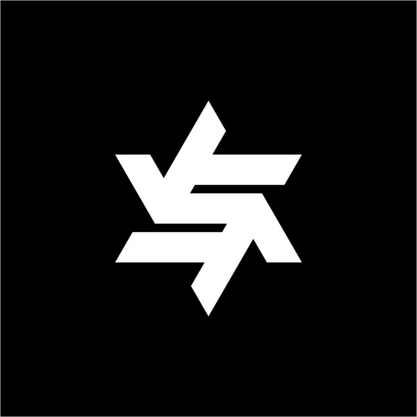 Letter S Monogram with david star illustration